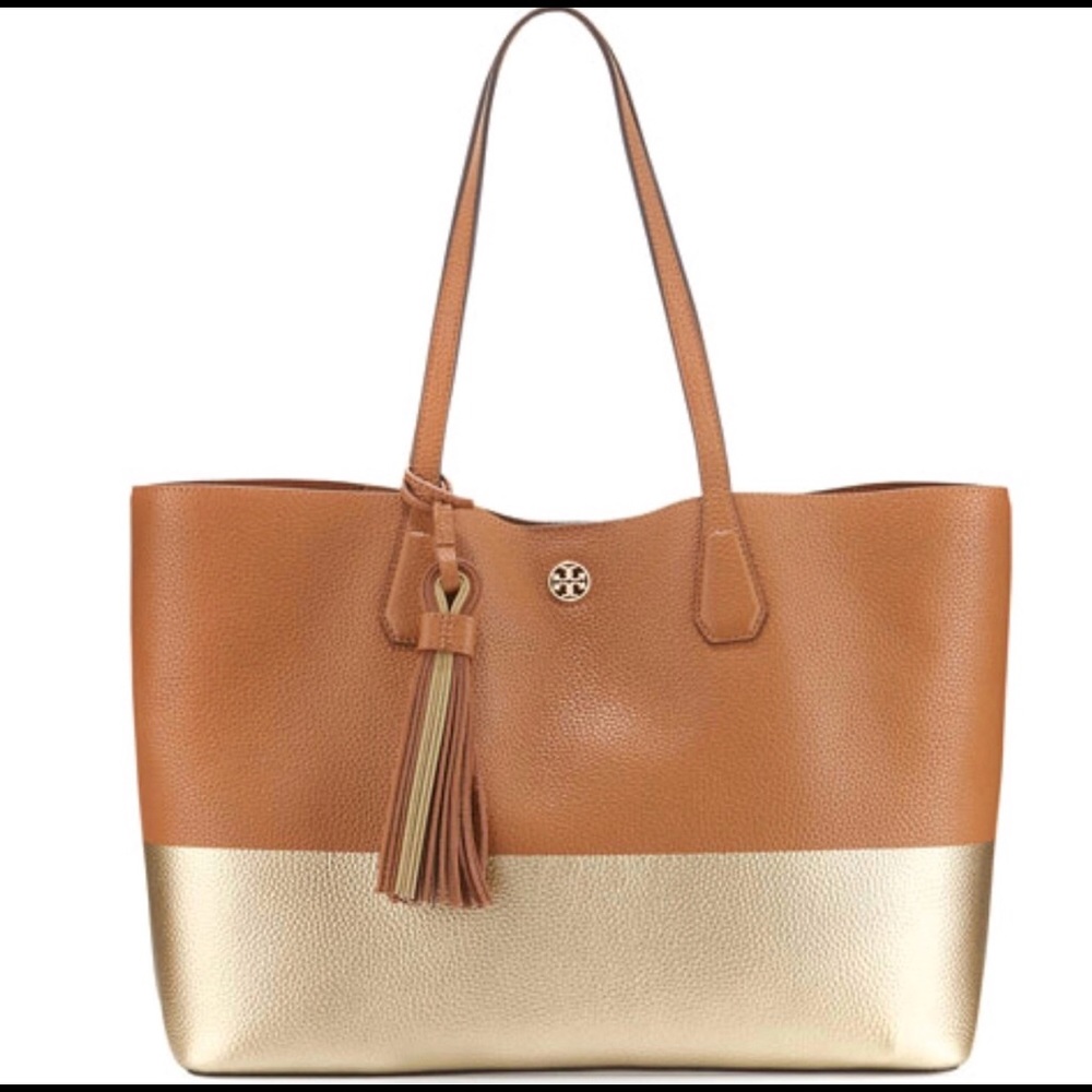 Tory Burch Colorblock Leather Tote Bag